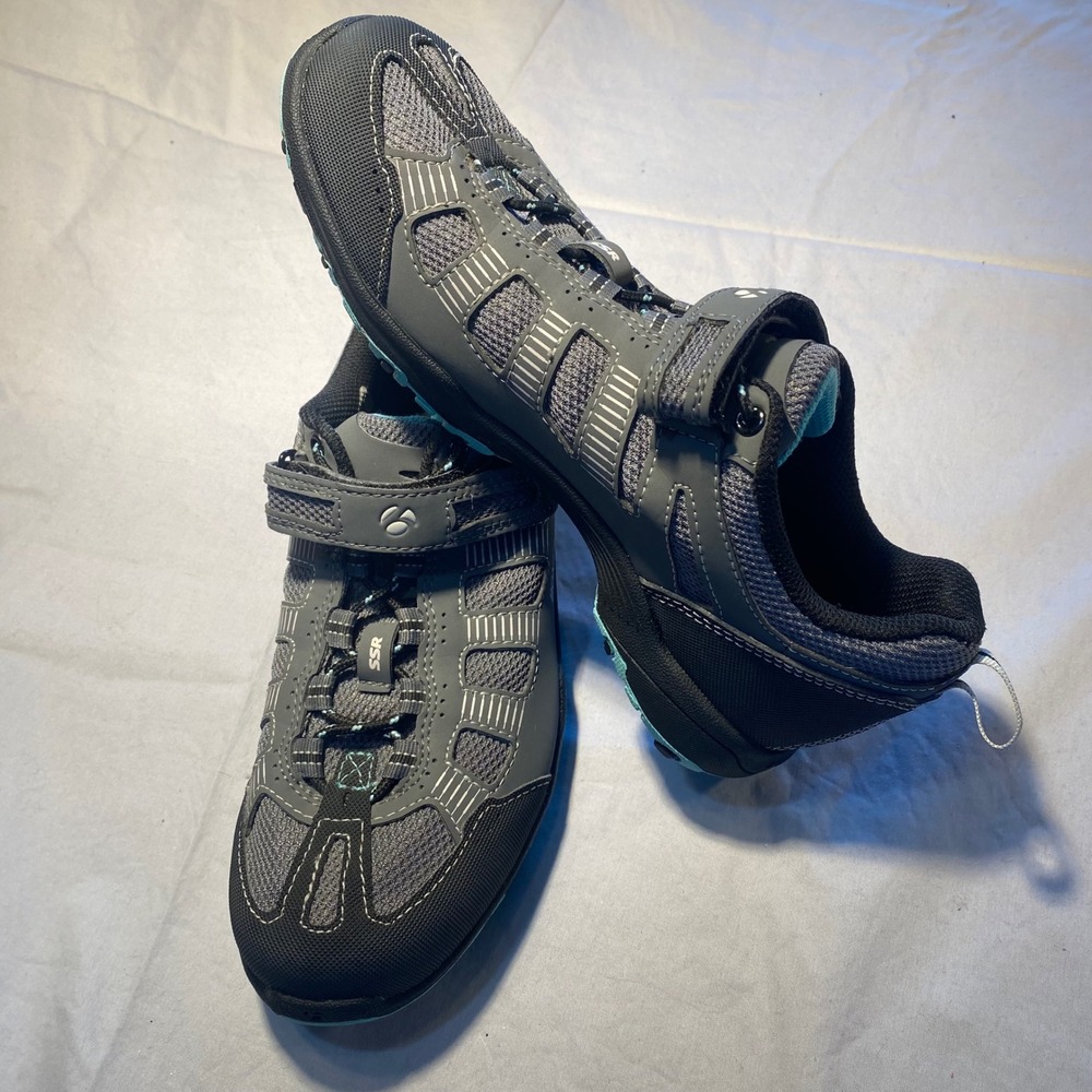 Bontrager‎ SSR Women Cycling Shoes Gray Teal SPD Compatible Size